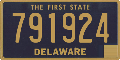 DE license plate 791924