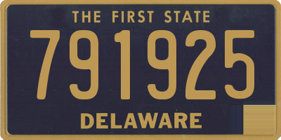 DE license plate 791925