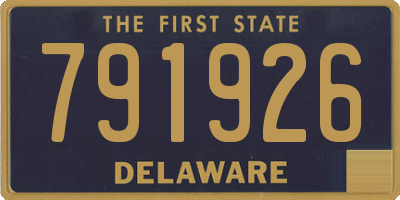 DE license plate 791926