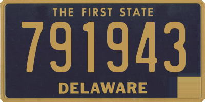 DE license plate 791943