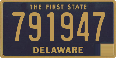 DE license plate 791947