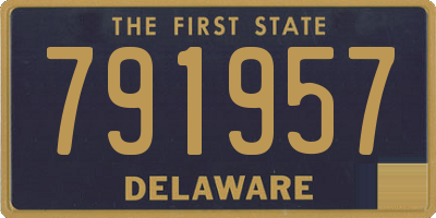 DE license plate 791957