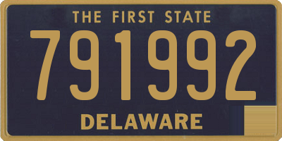 DE license plate 791992