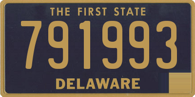 DE license plate 791993