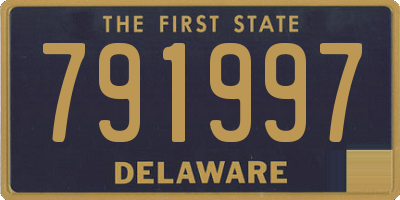 DE license plate 791997