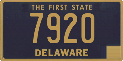 DE license plate 7920