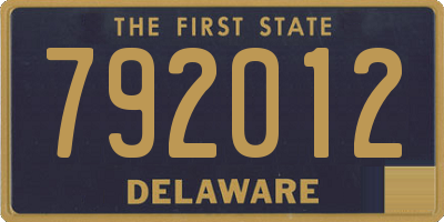 DE license plate 792012
