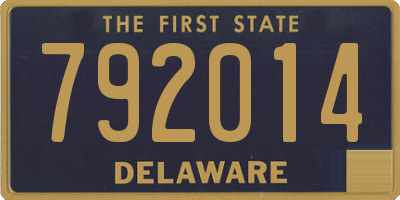 DE license plate 792014