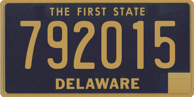 DE license plate 792015