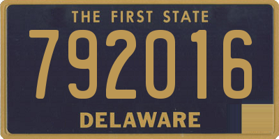 DE license plate 792016