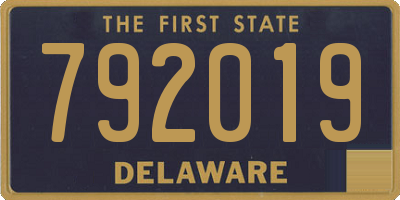 DE license plate 792019