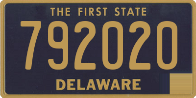 DE license plate 792020
