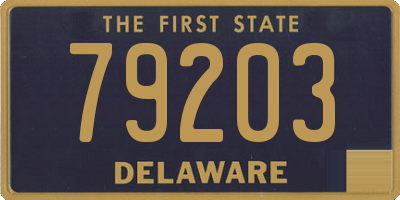 DE license plate 79203
