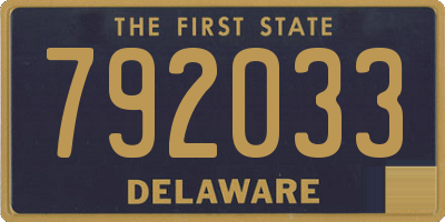 DE license plate 792033