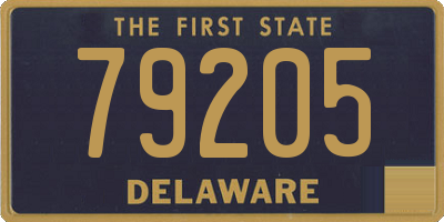 DE license plate 79205