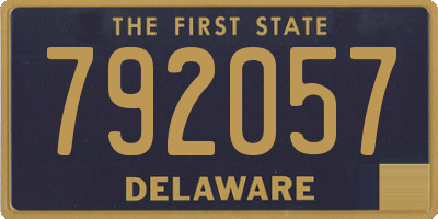 DE license plate 792057