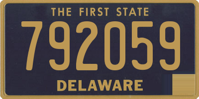 DE license plate 792059