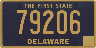 DE license plate 79206