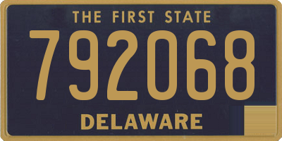 DE license plate 792068