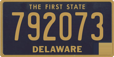 DE license plate 792073