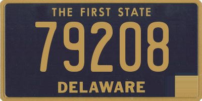 DE license plate 79208