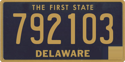 DE license plate 792103