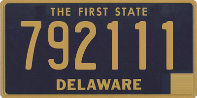 DE license plate 792111