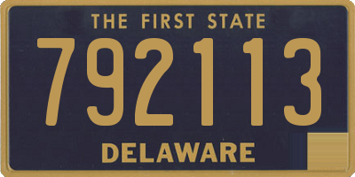 DE license plate 792113
