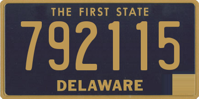 DE license plate 792115