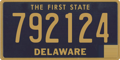 DE license plate 792124