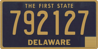 DE license plate 792127