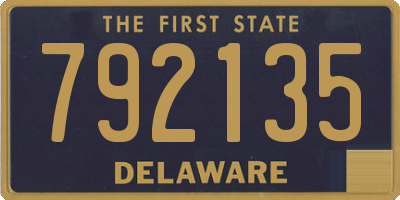 DE license plate 792135