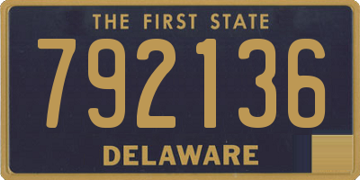 DE license plate 792136