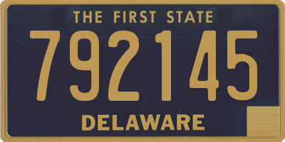 DE license plate 792145