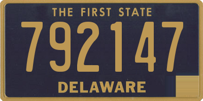 DE license plate 792147