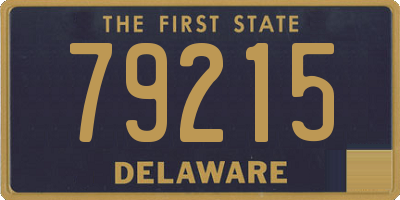 DE license plate 79215