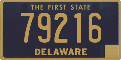 DE license plate 79216