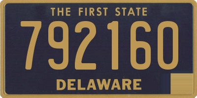 DE license plate 792160