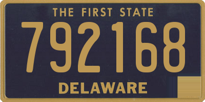 DE license plate 792168