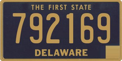 DE license plate 792169