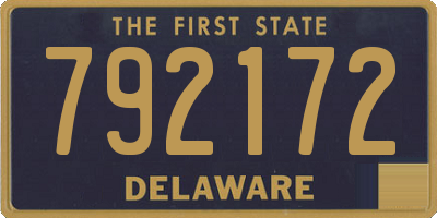 DE license plate 792172