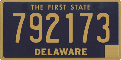 DE license plate 792173
