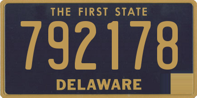 DE license plate 792178