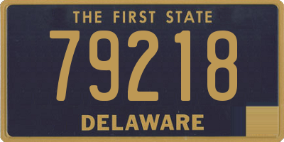 DE license plate 79218