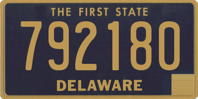 DE license plate 792180
