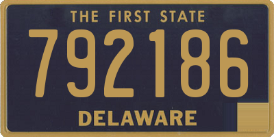 DE license plate 792186