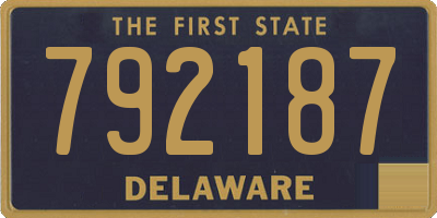 DE license plate 792187