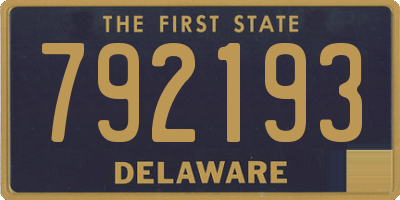 DE license plate 792193