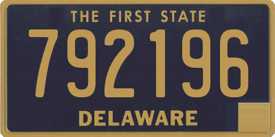 DE license plate 792196