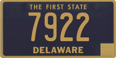 DE license plate 7922